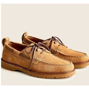 J. Crew Wallace & Barnes Boat Shoes Men's 8.5 Brown Leather Lace-Up Camping